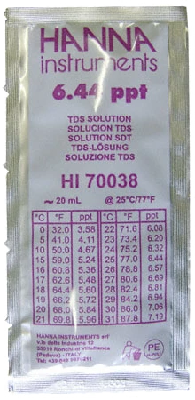 TDS 6.44ppt Calibration Solution - 20ml Sachets