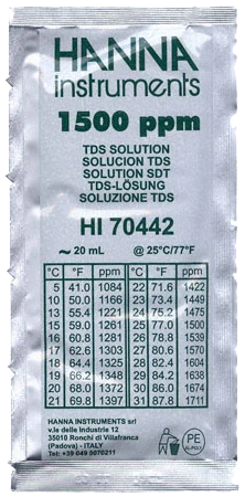 TDS 1500ppm Calibration Solution - 20ml Sachets