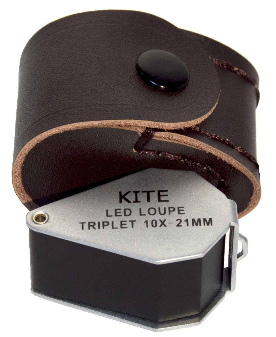 LED Triplet Loupe Hand Lens, 21mm, Magnification 10x 2 LED Triplet Loupe Hand Lens, 21mm, Magnification 10x - Image 2
