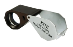 LED Triplet Loupe Hand Lens, 21mm, Magnification 20x
