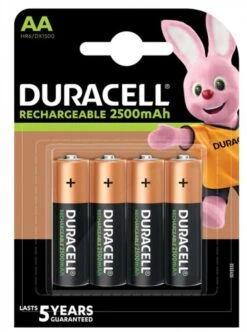 Rechargeable AA NiMH Battery (HR6): 4 Pack