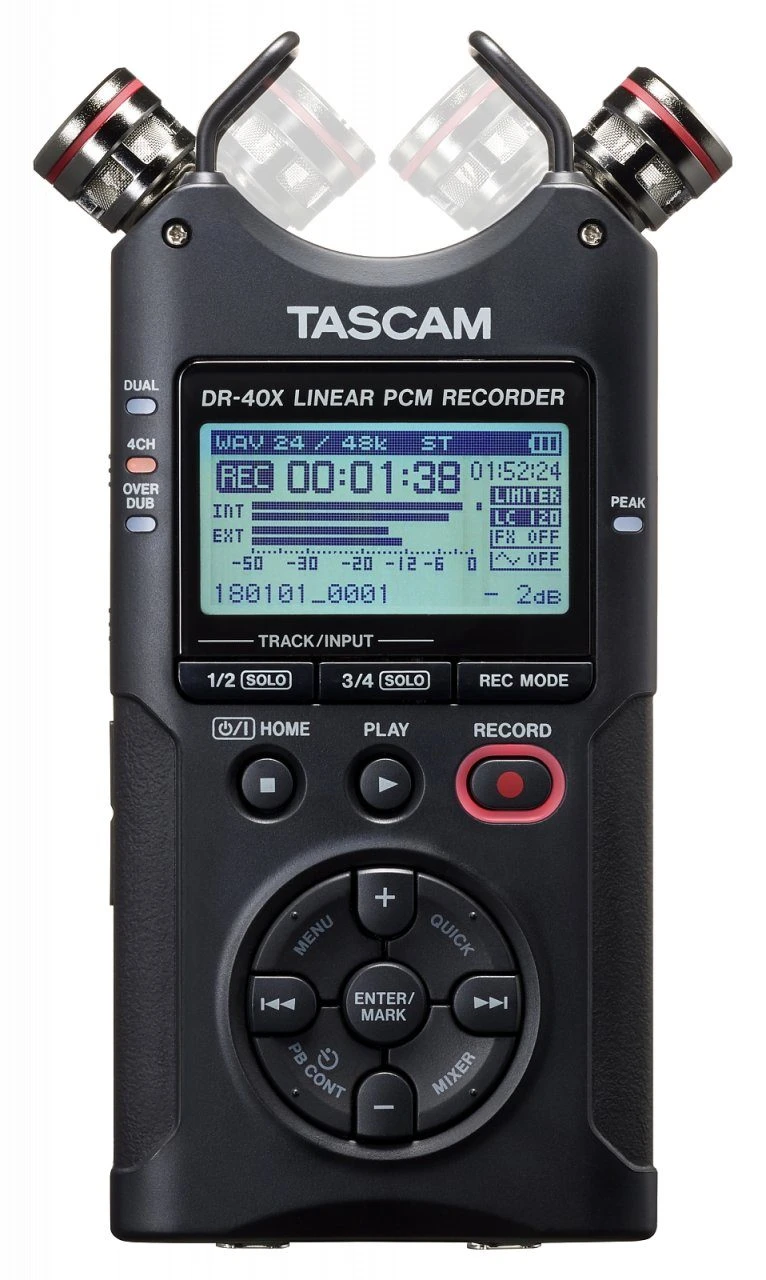 Tascam DR-40x Portable Handheld Recorder 1 Tascam DR-40x Portable Handheld Recorder